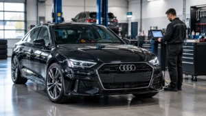 Audi diagnostic check for warning signs and vehicle problems