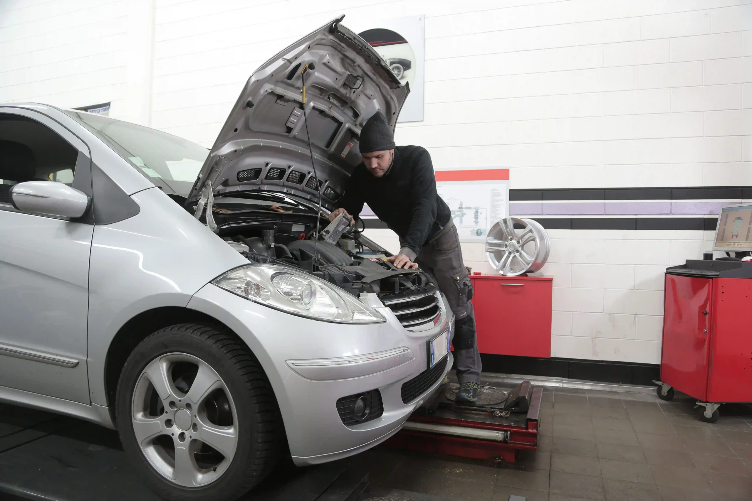 Used European car after a professional pre-purchase inspection