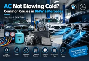BMW and Mercedes AC not blowing cold common causes and repair