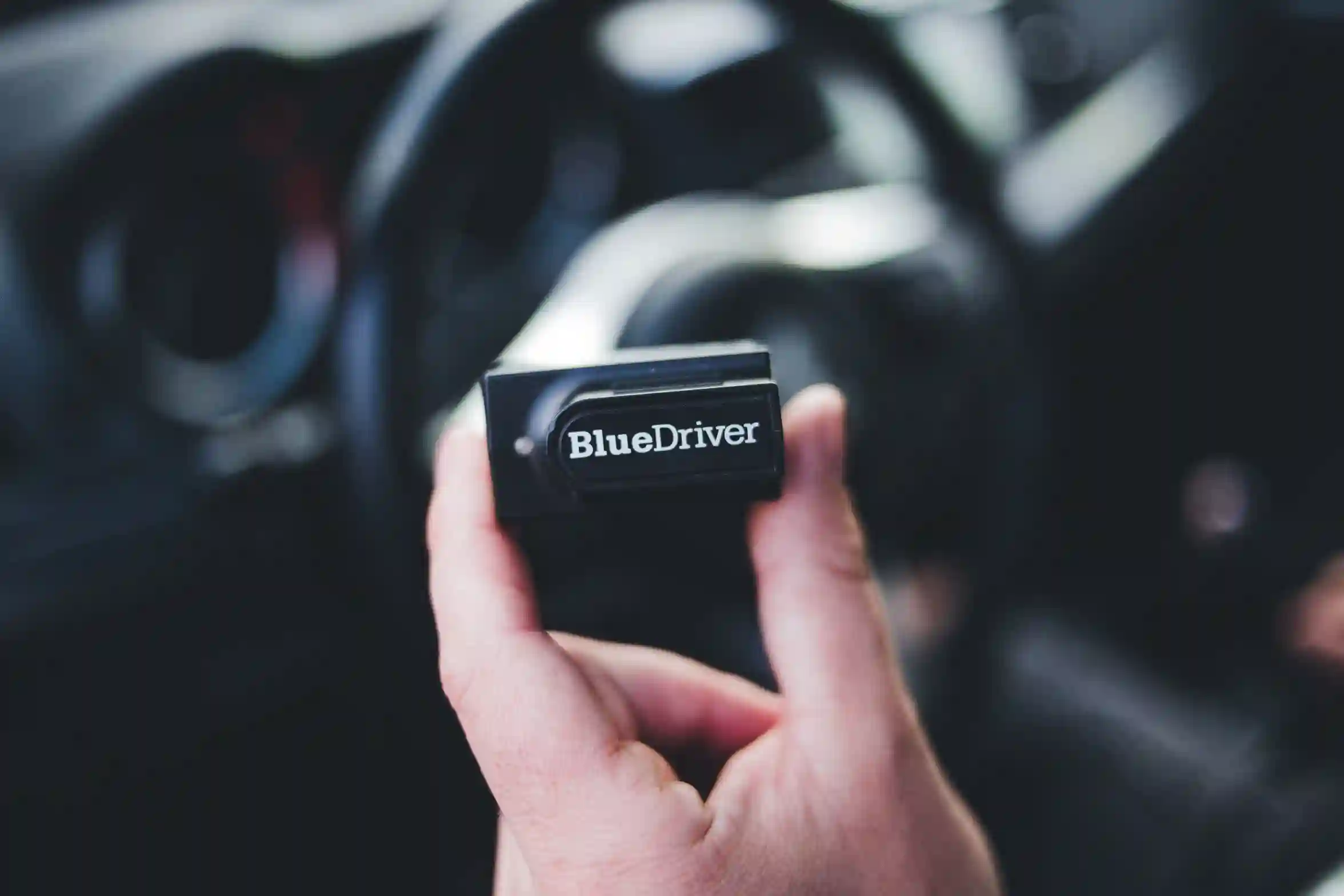 OBD2 scanner performing a car diagnostic test